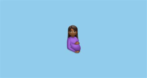 Femme Enceinte Peau Mate Emoji On Lg Velvet