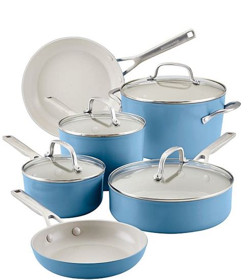 KitchenAid Hard Anodized Ceramic Nonstick 10-Piece Cookware Pots and ...