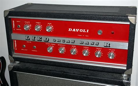 Davoli Krundaal Lied Organ Bass R 1969 Black Red Reverb