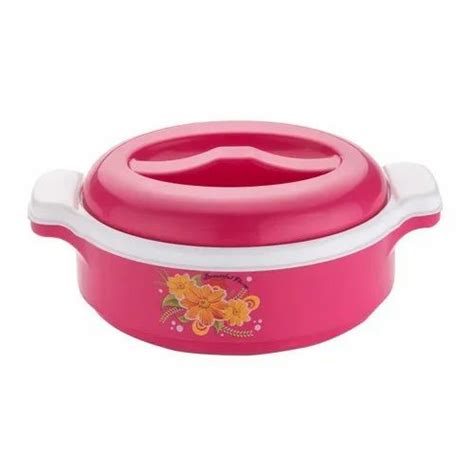 Printed Pink Insulated Plastic Hot Pot At 300 Piece In Hyderabad ID 21904807097