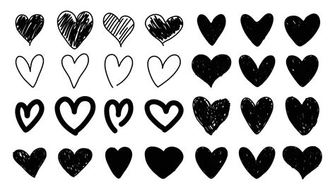 Hand drawn heart symbol illustration 20273148 Vector Art at Vecteezy