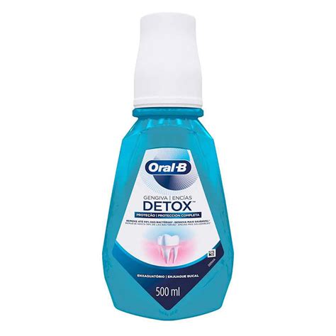 Melhor Enxaguante Bucal Para Gengivite - Enxaguante Bucal Oral-B Gengiva Detox 500ml | Compre na Drogal