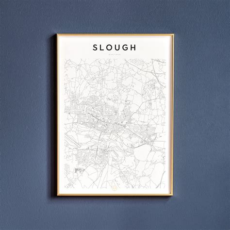 Slough England Slough Map Slough Print Slough Wall Art - Etsy UK