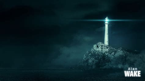 Lighthouse In The Ocean At Night