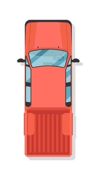 Premium Vector Top View Pick Up Truck Isolated