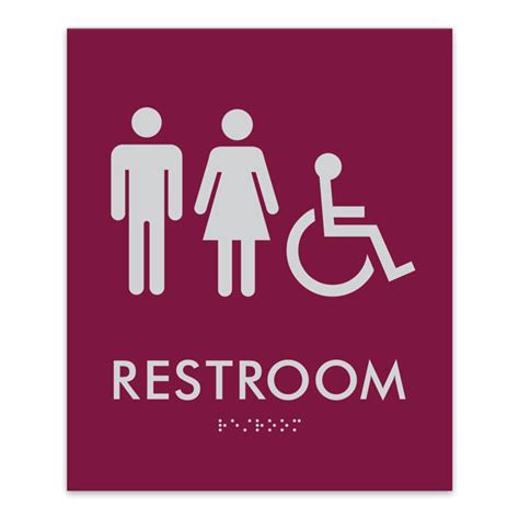 Essential Ada Braille Unisex Restroom Sign National Hospitality