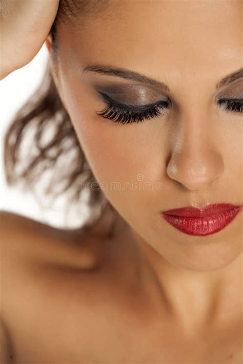 Sensual Woman With Closed Eyes Stock Image Image Of Sensuality