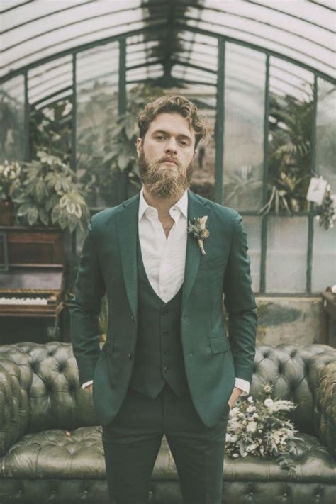 Emerald Groom Suit Green Wedding Suit Boho Groom Inspiration Edgy