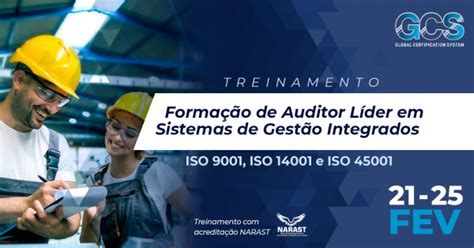 Formação De Auditor Líder Em Sistemas De Gestão Integrados Iso 9001 Iso 14001 E Iso 45001