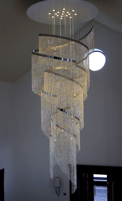 Contemporary Crystal Swoosh Chandeliers Contemporary Chandelier