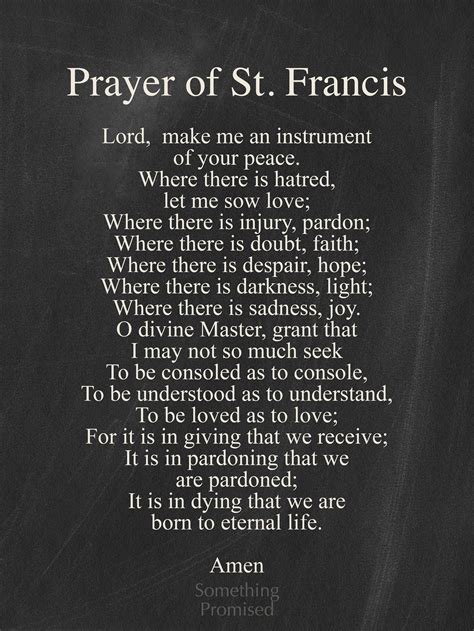 Free Printable Prayer Of St Francis Of Assisi