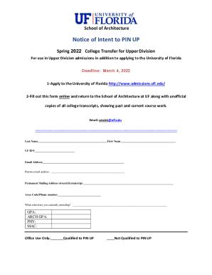 Fillable Online My Dcp Ufl Transfer Application And Admission Cal