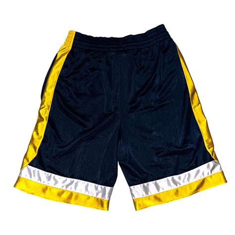 Rare Adidas Silky Basketball Shorts Dazzle Blue Yello Gem