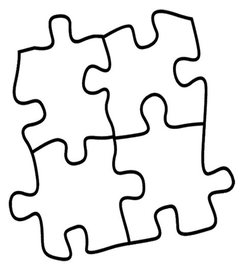 Puzzle Piece Coloring - ClipArt Best