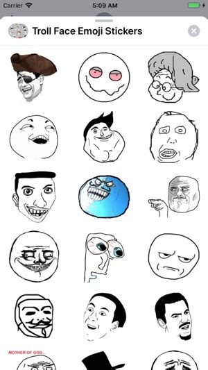 ‎App Store에서 제공하는 Troll Face Emoji Stickers