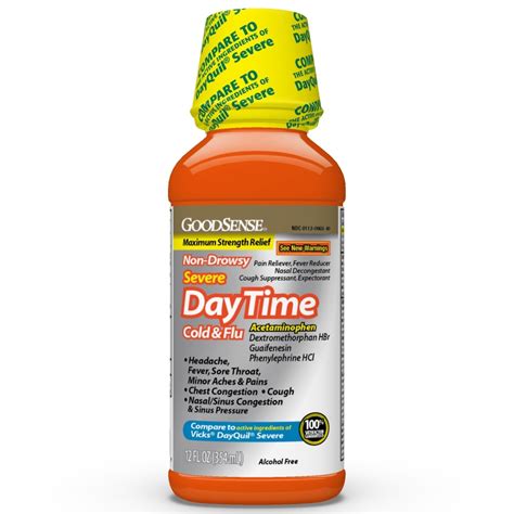 Wholesale Non-Drowsy Cold & Flu Medicine - Severe, 12 oz - DollarDays