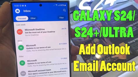 GALAXY S24 S24 ULTRA How To Add Outlook Email Account YouTube