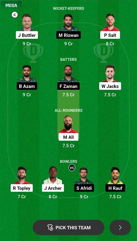 Eng Vs Pak Dream11 Prediction 4th T20i Top Fantasy Picks