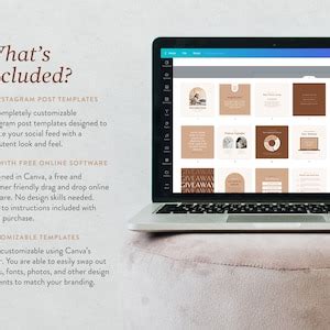 Instagram Templates Canva Engagement Templates Instagram Post Template Boho Beige Nude Color