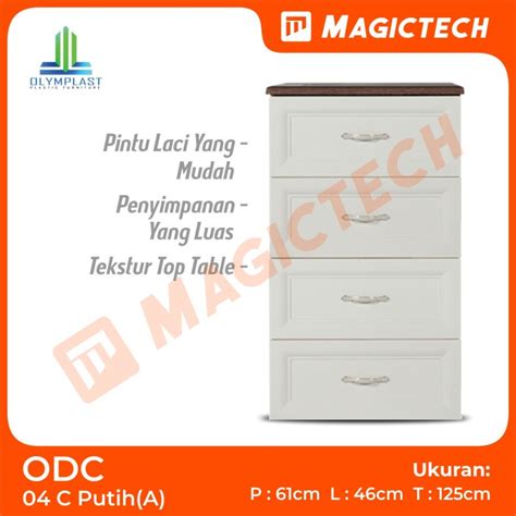 Jual LEMARI PLASTIK OLYMPLAST DRAWER CABINET LACI ODC 04 C A 4 SUSUN