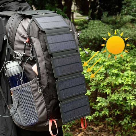 Folding Outdoor Solar Panel Charger Portable V A Usb Output Devices