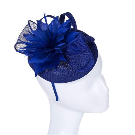 Designer Royal Blue Fascinator - The Specialty House