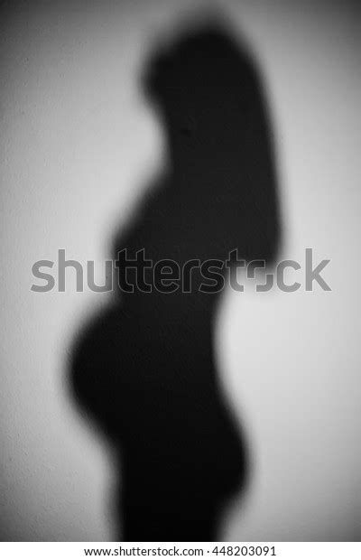 Naked Pregnant Woman Shadow Stock Photo Shutterstock