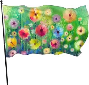 Amazon Seasonal X Feet Flags Watercolor Abstract Spring