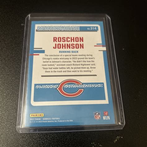 Donruss Football Blue Press Proof Roschon Johnson Ebay