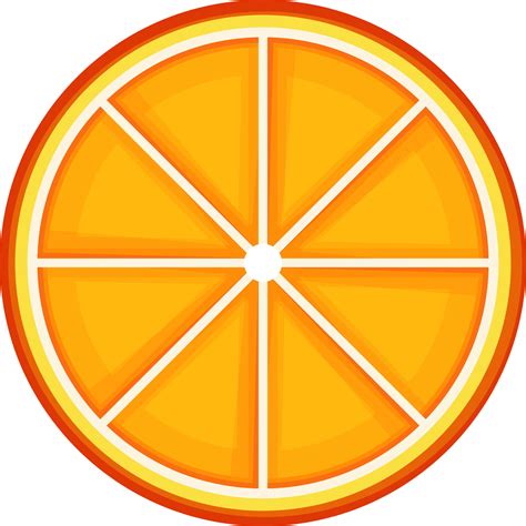 Flat illustration of orange fruit slice. 24947255 Vector Art at Vecteezy