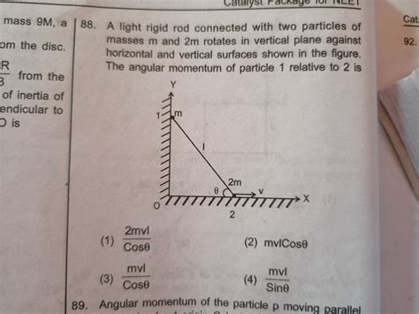 catalystmass     light rigid rod connected   particles