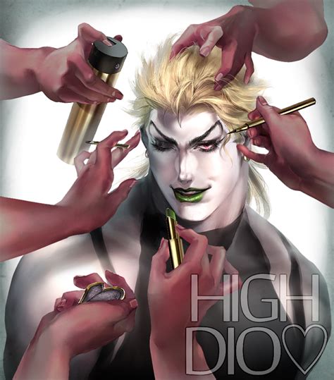 Safebooru 1boy Blonde Hair Dio Brando Fashion Green Lipstick Jojo No Kimyou Na Bouken Lipstick