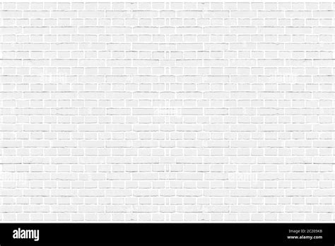 Abstract Weathered White Brick Wall Texture Background In Rural Room