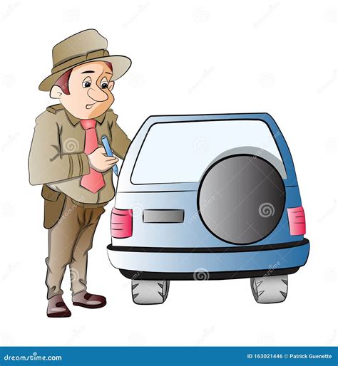 Highway Patrol Illustration Stock Vector Illustration Of People