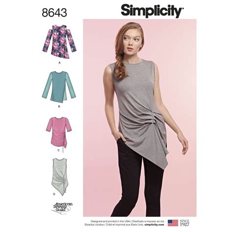 Make Misses Knit Tops Featuring Asymmetrical Hems With Optional Cold Shoulder Contrasting Sl