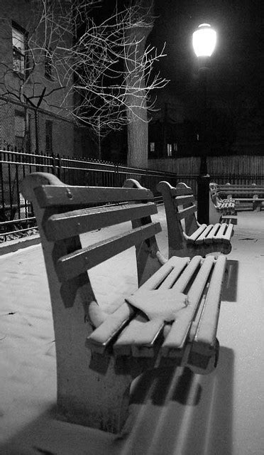 Lonely Park Benches On A Wintry Night 066365 Corner Of Flickr