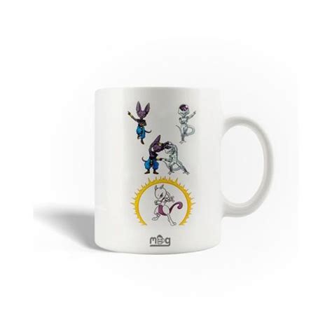 Mug En Céramique Dragon Ball Vs Pokémon Beerus Frieza Et Mewtwo