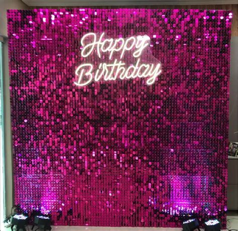 Hot Pink Shimmer Wall Backdrop Panelwedding Decorations