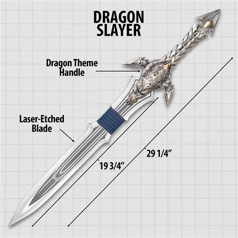 Dragon Slayer Sword Stainless Steel Blade Laser