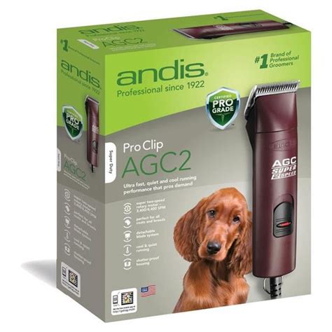 Andis 23280 No 10 Proclip Agc Super 2 Speed Clipper For Pets Burgundy