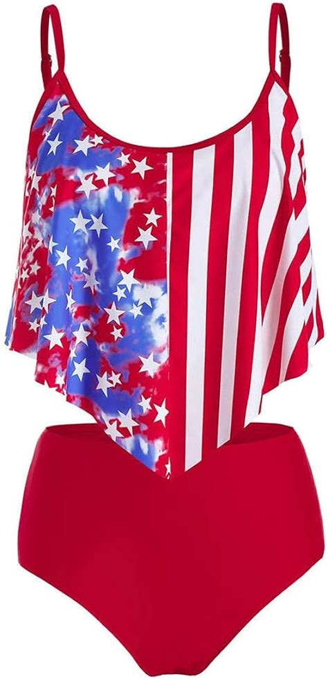 Amazon Women Girls Bikini Swimsuit Patriotic Two Piece Bathing Suit Swimsuit Beachwear