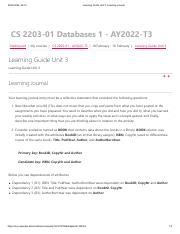 Learning Guide Unit Learning Journal Pdf Learning