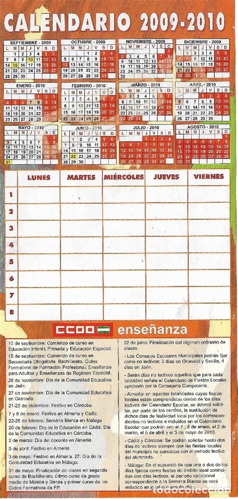 Incontable Llamarada Dramaturgo Calendario Escolar Andalucia