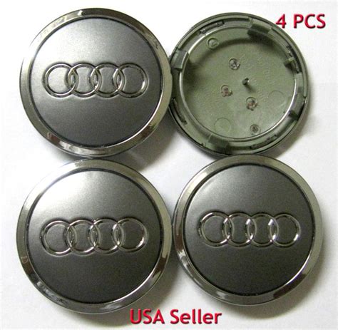 Purchase 4 Pcs New Audi Wheel Center Cap Caps 68mm Greychrome For Audi A3 A4 A6 A8 Etc In Los