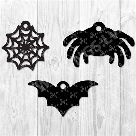 Halloween Earrings SVG Bundle Spider WEB Earring SVG Bat Earring