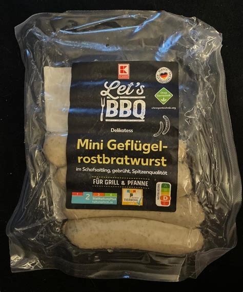 Let S Bbq Mini Gefl G Rostbratwurst K Classic Kalorie Kj A Nutri N