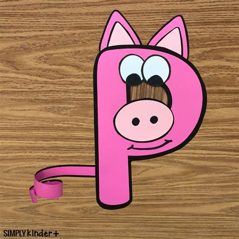 Uppercase Letter P Alphabet Craft Pig Simply Kinder Plus