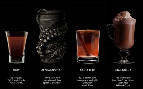 1000+ images about Kraken Rum Cocktails on Pinterest | Cocktail shaker, Schnapps and Cocktails