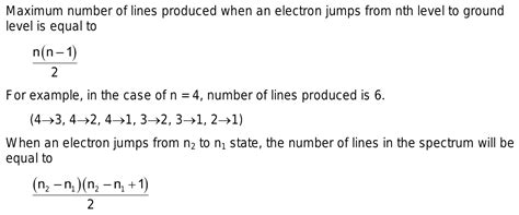 How to find no.of spectral lines for hydrogen atom