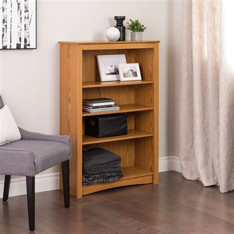 Prepac 4 Shelf Standard Bookcase Oak